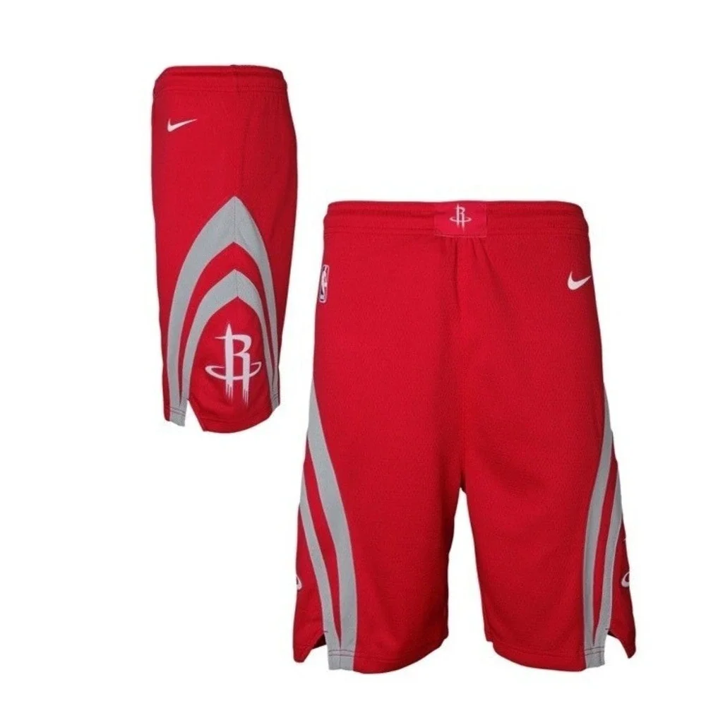 Nike Houston Rockets NBA Basketball Shorts Boys Medium M 10-12 Red Dri-FIT